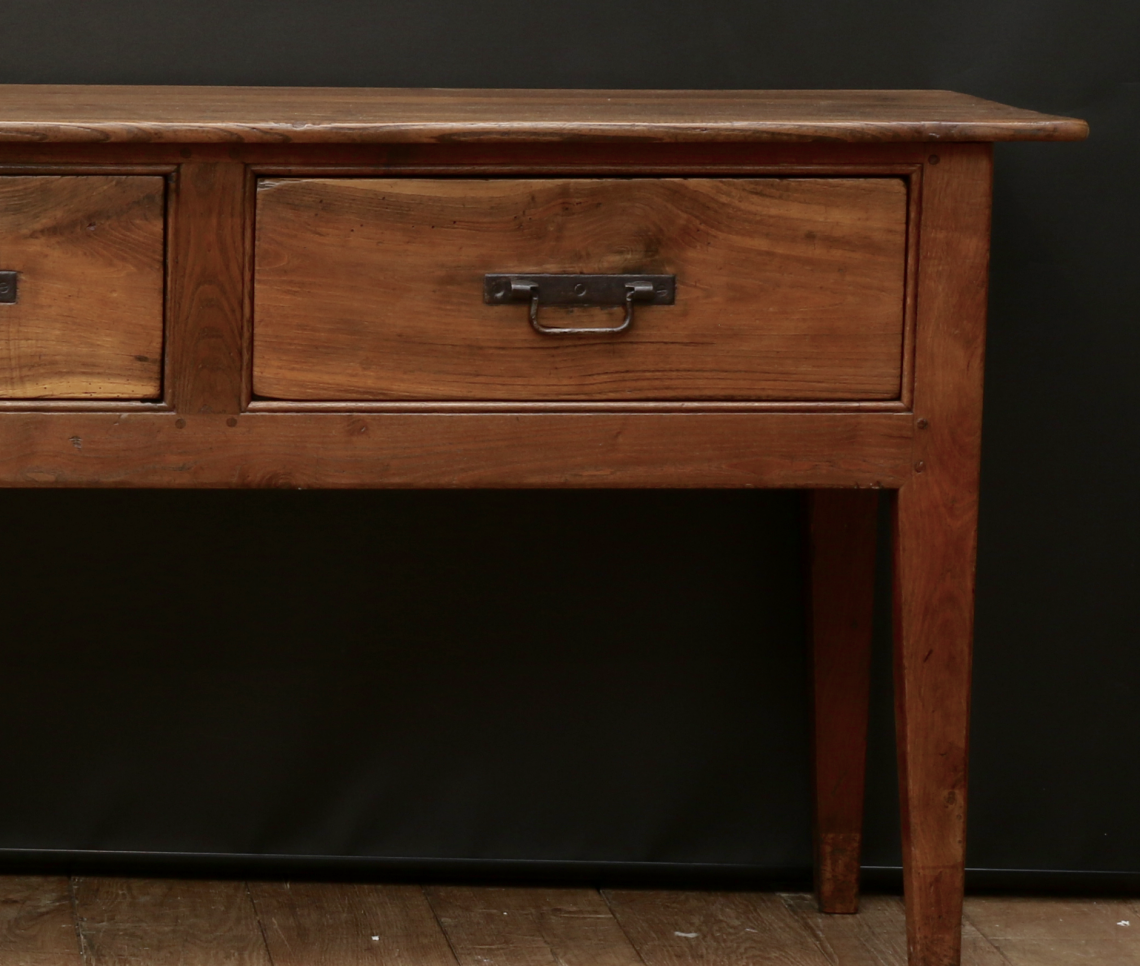 Chestnut Three Drawer Side Table